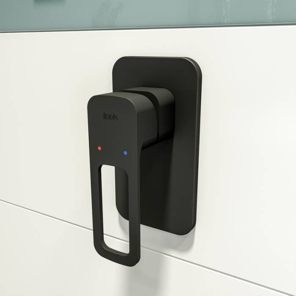 Встраиваемый смеситель с одним выходом черный IDDIS Slide (SLIBL00i66)